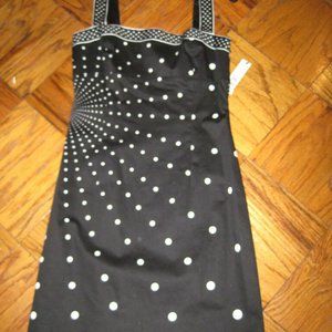 Tahari Retro Violetta Polka Dot Dress Y2K NWT